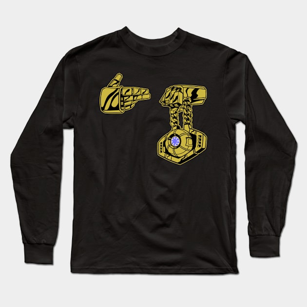 Run the Matrix 2.0 (Gold) Long Sleeve T-Shirt by ClayGrahamArt